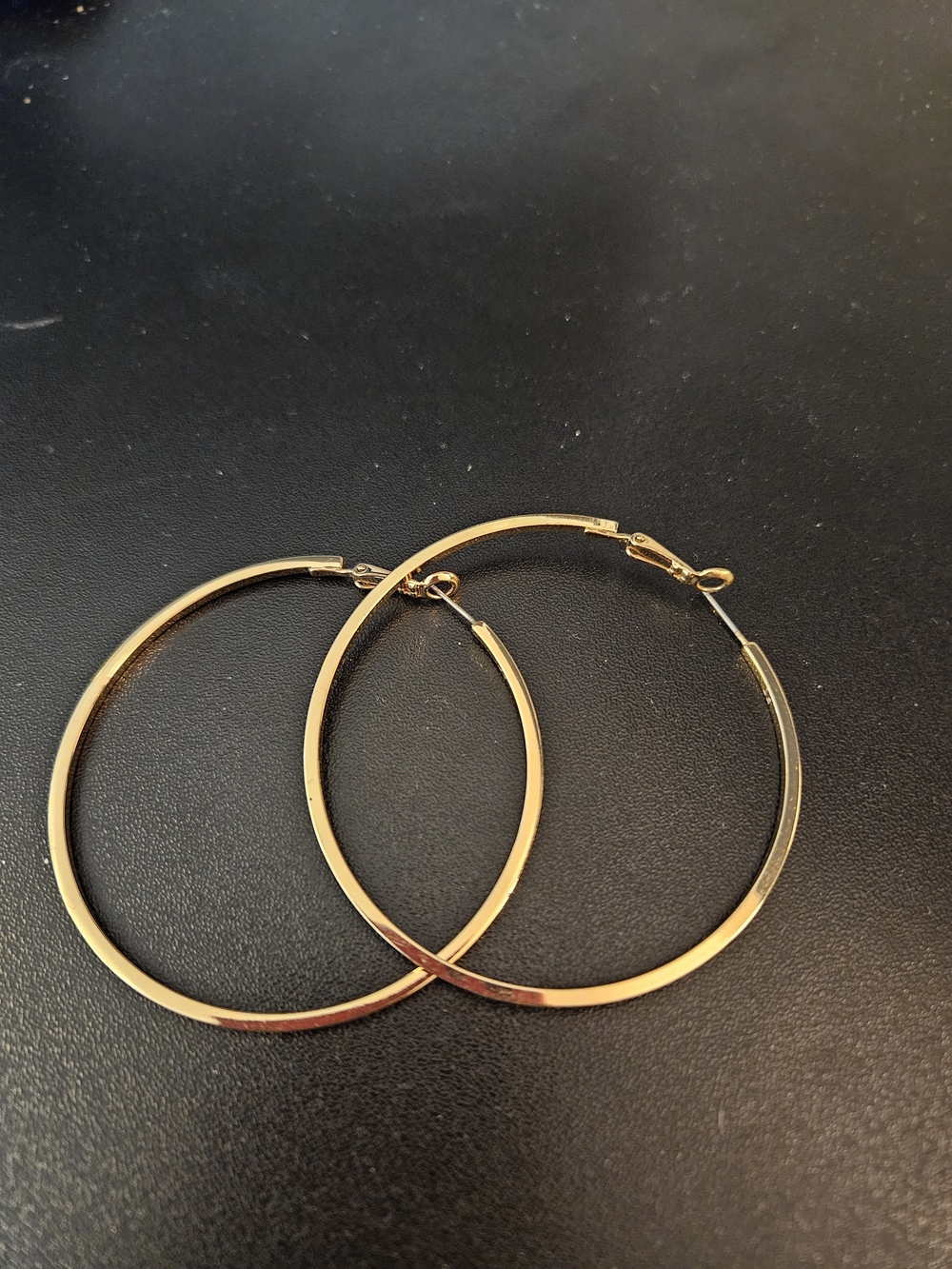 Free People Shiny Gold Hoop Earrings